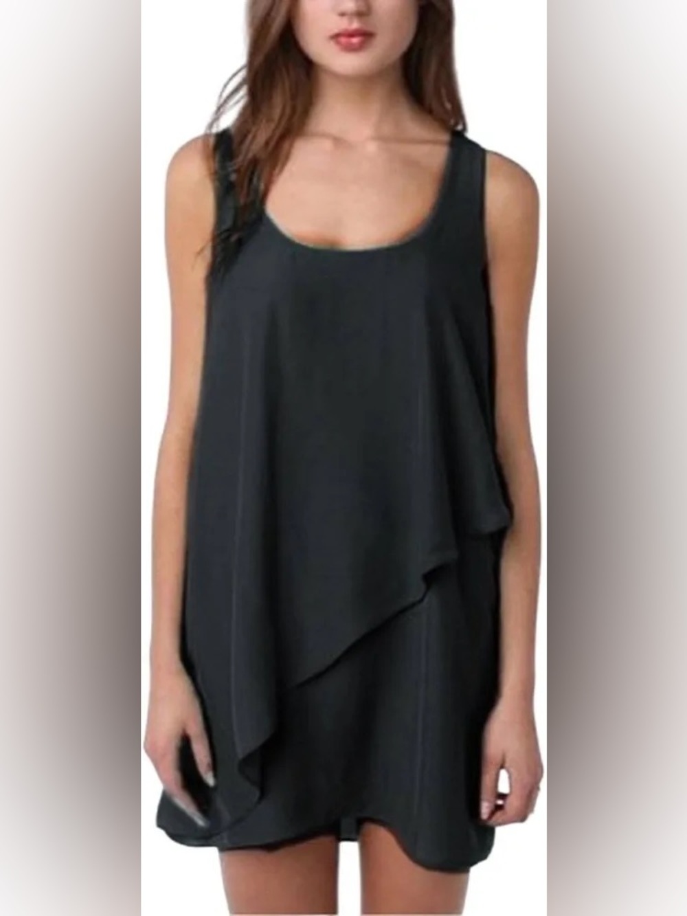 Urban Outfitters Black Asymmetric Mini Dress